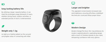 Zikr Ring Noor – Smart Tasbih Ring by iQibla