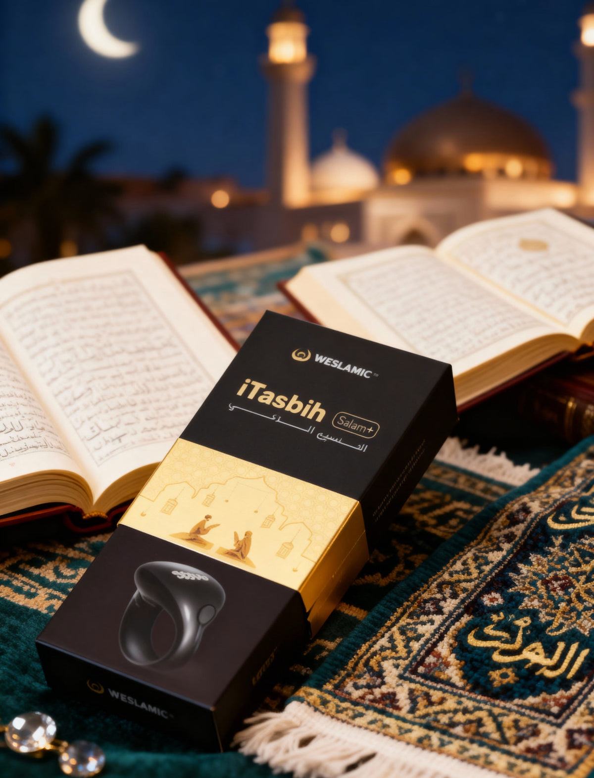 iTasbih Salam+ Smart Zikr Ring | Magnetic Charging | Premium Gift Box