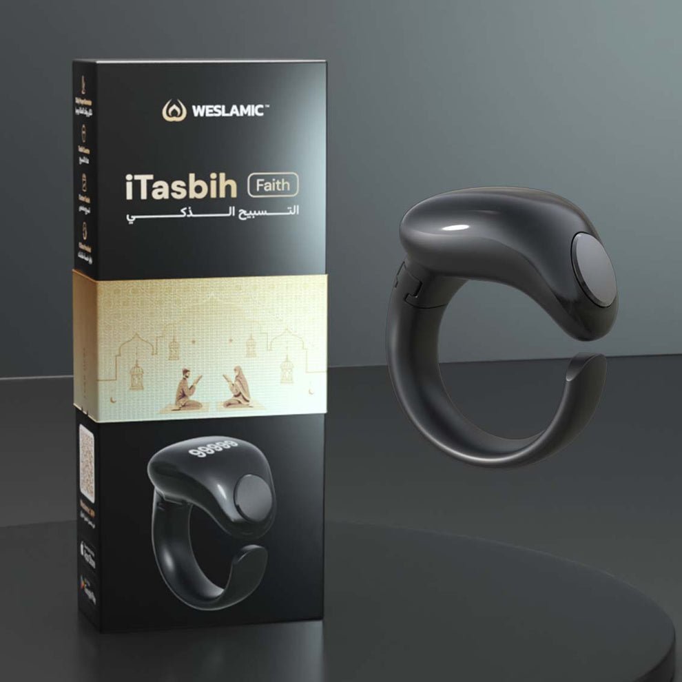 Weslamic iTasbih Ring – Faith Smart Zikr Counter (5 Sizes, OLED, Bluetooth)