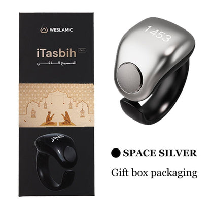 Weslamic iTasbih Ring – Faith Smart Zikr Counter (5 Sizes, OLED, Bluetooth)
