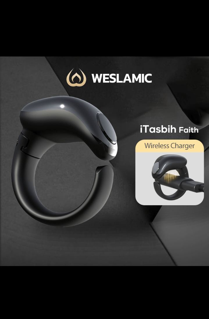 Weslamic iTasbih Ring – Faith Smart Zikr Counter (5 Sizes, OLED, Bluetooth)