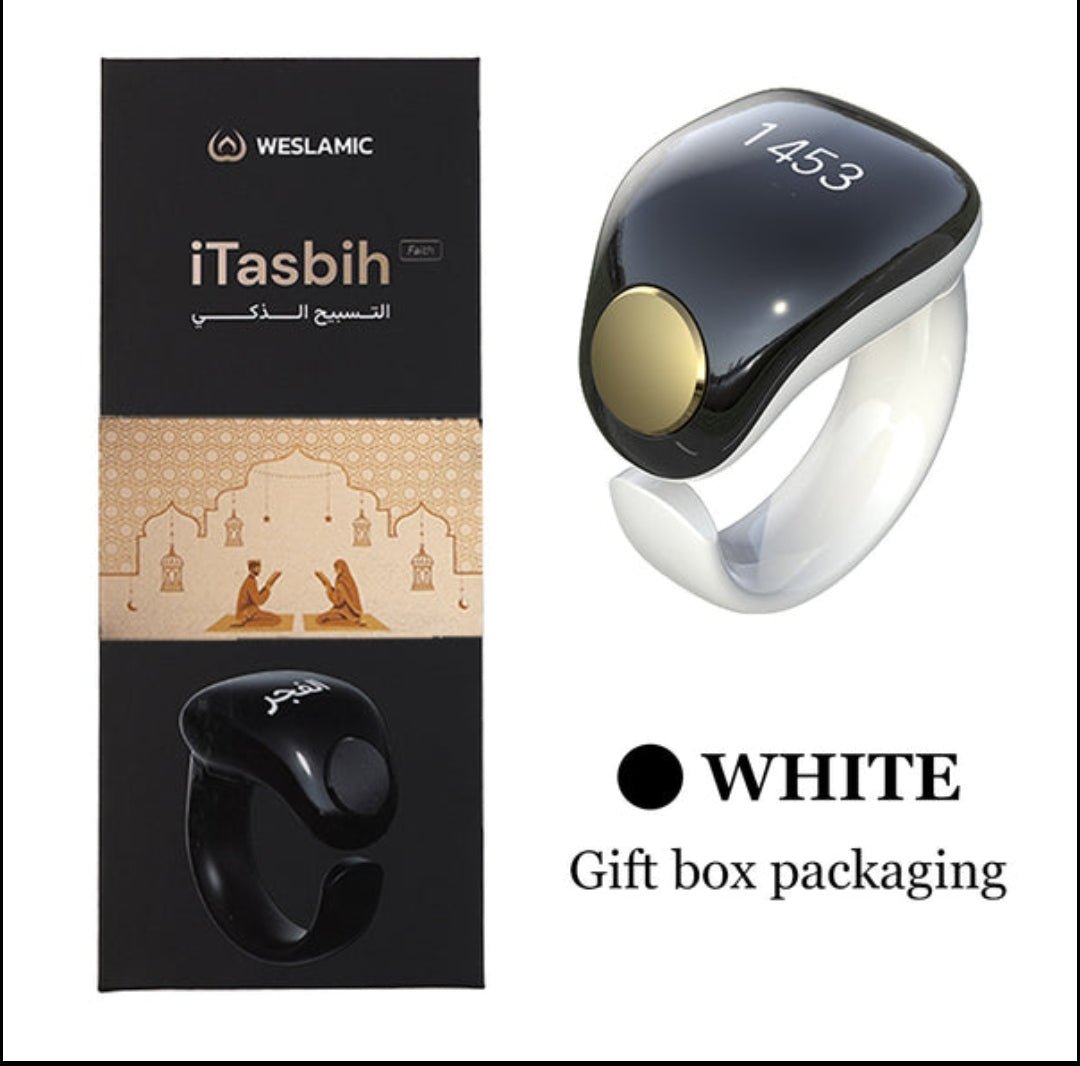 Weslamic iTasbih Ring – Faith Smart Zikr Counter (5 Sizes, OLED, Bluetooth)
